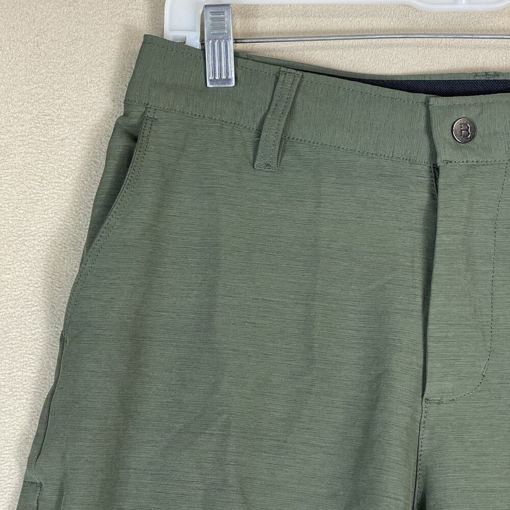 BYLT Basics Short Mens S Green Kinetic Tapered Stretch Wrinkle Resistant 8"‎ - Picture 2 of 13